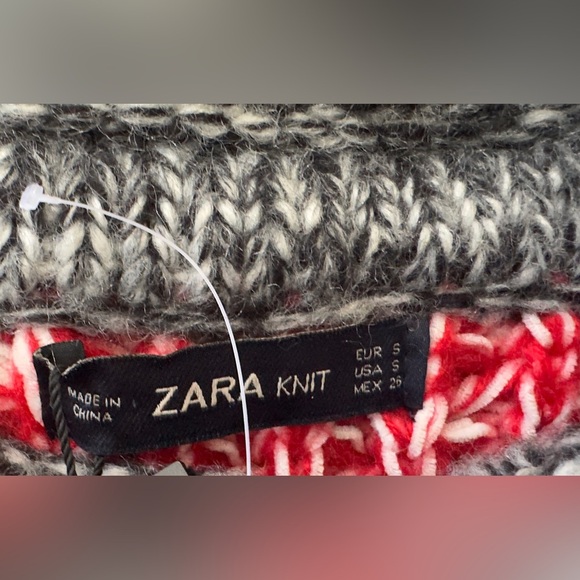 Zara Vibrant Knit Sweater - Red, Blue, Gray 🌈🦄 ❤️ - Picture 6 of 11